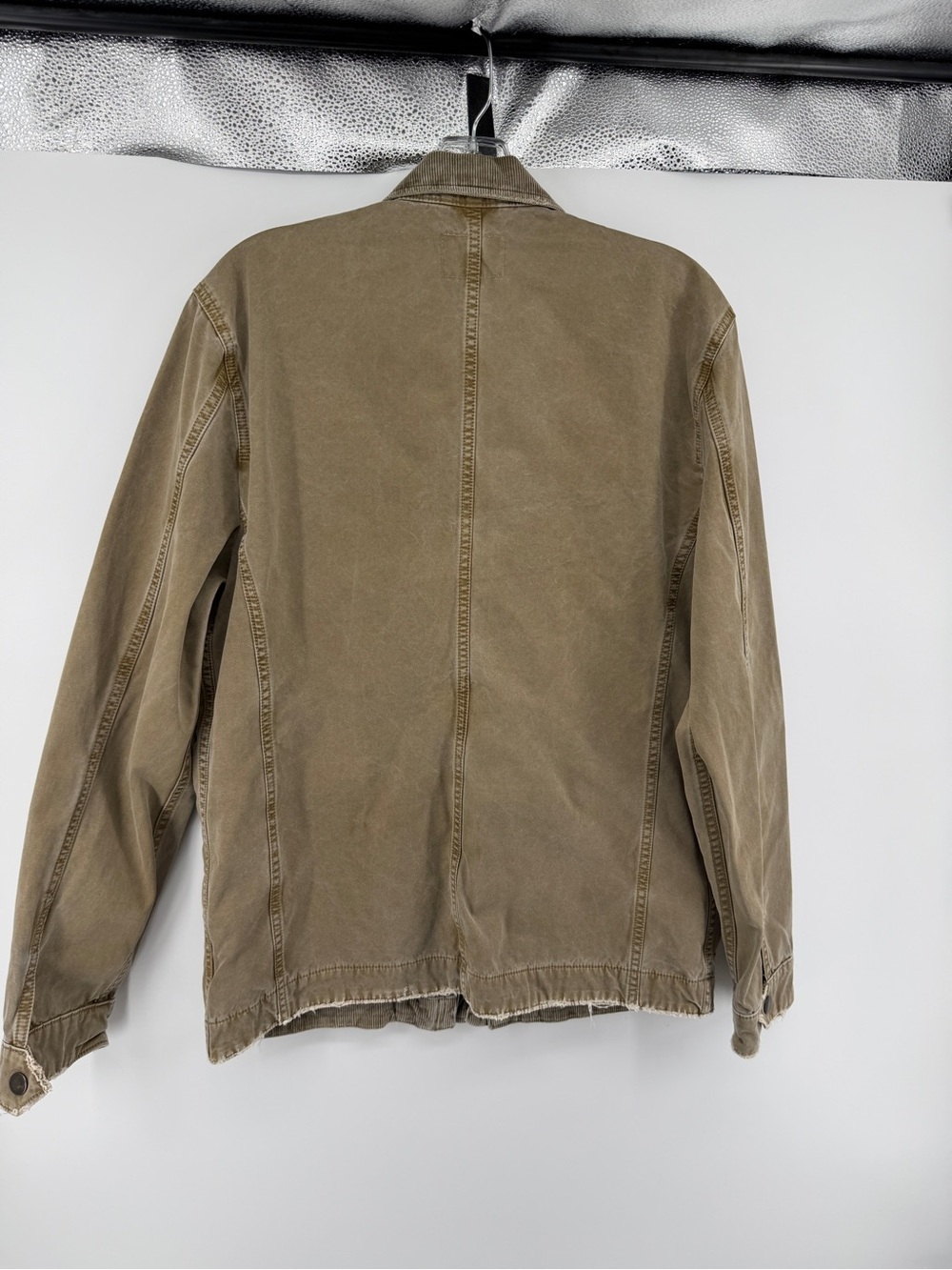 Lucky Brand Utility Grunge Workwear StreetwearKhaki Distressed Field Jacket SzM - Picture 6 of 11